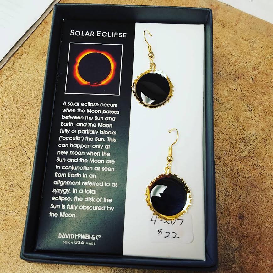 Earrings are available for sale for a limited time at the museum's gift shop.